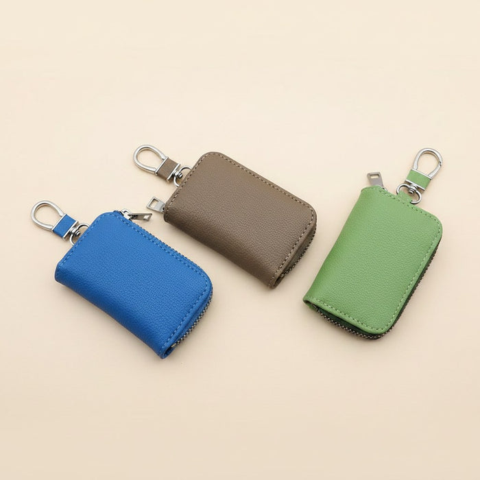 Étui clés simili-cuir (PU) zippé
